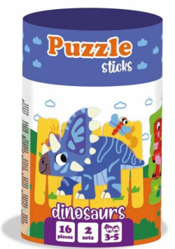 Puzzle sticks. Dinozaury
