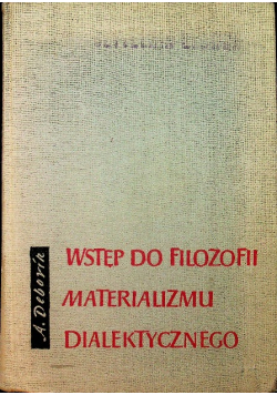 Wstęp do filozofii materializmu dialektycznego