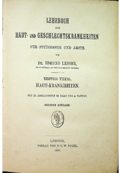 Lehrbuch der haut und geschlechtskrankheiten 1890 r.