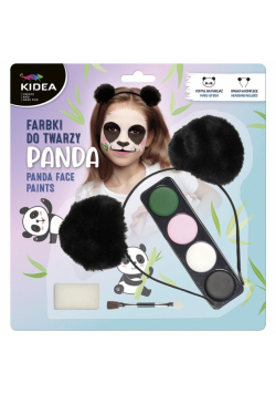 Farbki do twarzy zestaw z opaską Panda KIDEA