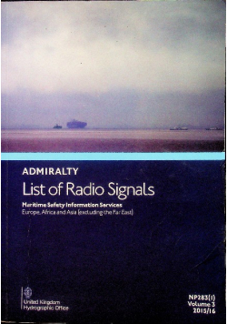 Admiralty List Of Radio Signals Nr 3 / 2015