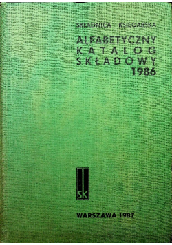 Alfabetyczny katalog  składowy 1986
