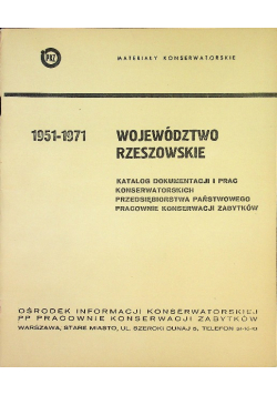 Województwo Rzeszowskie 1951 1971