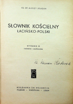 Słownik kościelny łacińsko-polski