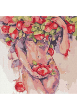 Malowanie po numerach - Pokusa jabłkowa 40x40cm