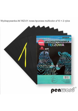 Wydrapywanka tęczowa A4 10 arkuszy WZ-01