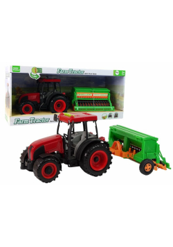Traktor na baterie czerwony