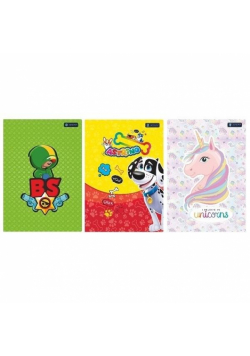 Zeszyt A4/32K trzy linie kolor (10szt) ASTRA
