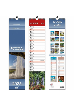 Kalendarz 2023 paskowy 13 planszowy Woda