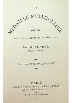 La Medaille Miraculeuse 1878 r.