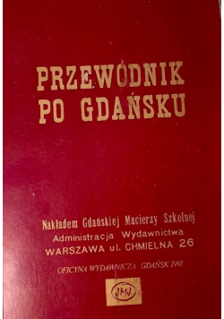 Przewodnik po Gdańsku reprint z 1938 r.
