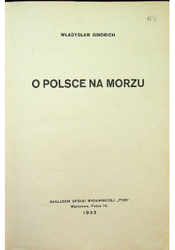 O Polsce na morzu 1933 r.
