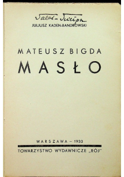Masło 1933 r.