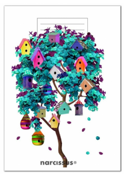 Zeszyt A5/32K kratka PP Fun Birdhouses (4szt)