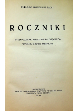 Tacyt Roczniki 1930 r
