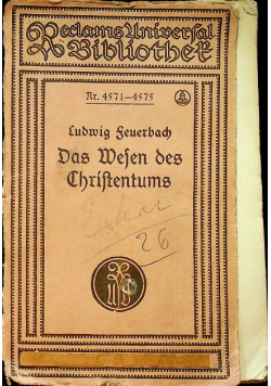 Das Wesen des Christentums 1904 r