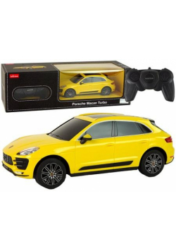 Auto R/C Porsche Macan Turbo Rastar 1:24 żółte