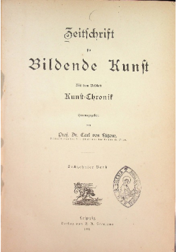 Zeitschrift fur Bildende Kunst  Tom XVI 1881 r.