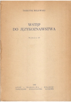 Wstęp do językoznawstwa