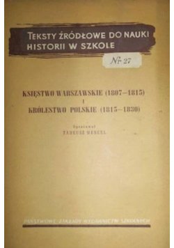 Księstwo Warszawskie i Królestwo Polskie