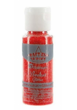 Brokat w słoiczku 20ml tęczowy czerwony