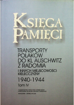 Księga pamięci transporty IV
