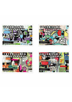 Blok techniczny A4/10K kolorowy Scribbles (10szt)
