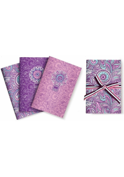 Zeszyt A6/32K gładki Purple&Pale (3szt)