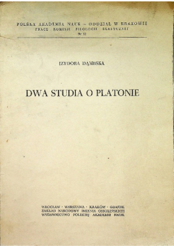 Dwa studia o Platonie