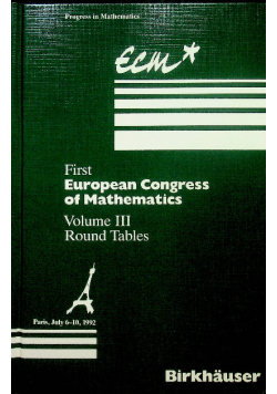 First European Congress of Mathematics Volume III