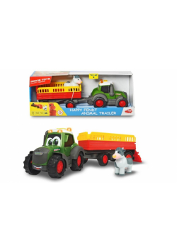 Happy Traktor Fendt i przyczepka ze zwierzatkami