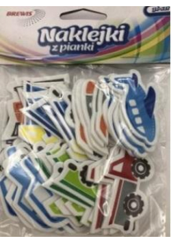 Naklejki z pianki transport 35szt