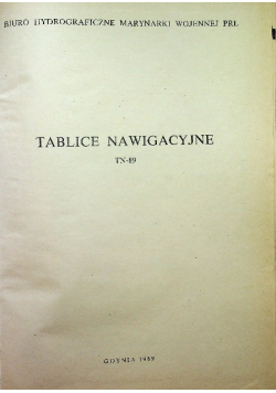 Tablice nawigacyjne TN - 89