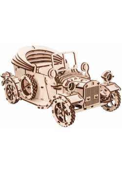 Puzzle Drewniane 3D Samochód Retro