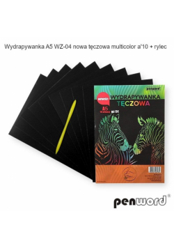 Wydrapywanka tęczowa A5 10 arkuszy WZ-04