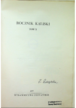 Rocznik kaliski tom X