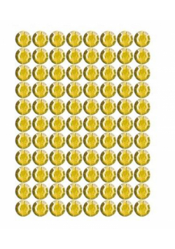 Dżety samoprzylepne złote 4mm 240szt