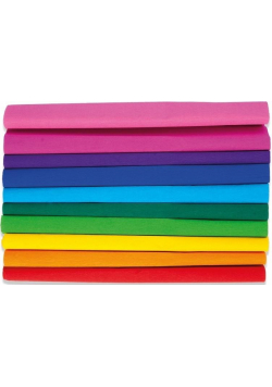 Bibuła marszczona 25x200 Tęcza mix 10 rolek