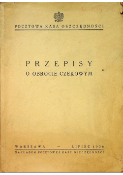 Przepisy o obrocie czekowym 1936 r.