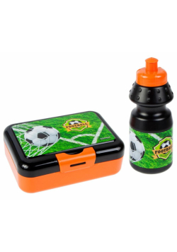Bidon 350ml + pudełko śniadaniowe Football
