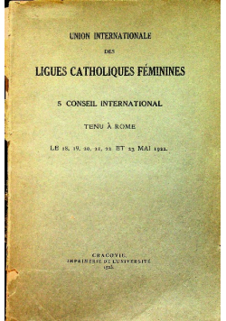 Union internationale des ligues feminines catholiques