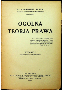 Ogólna teorja prawa 1922 r.