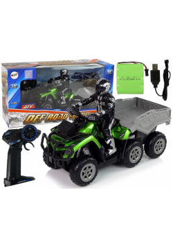 Quad z przyczepką zielony