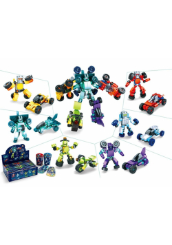 Klocki pojazdy roboty 30el