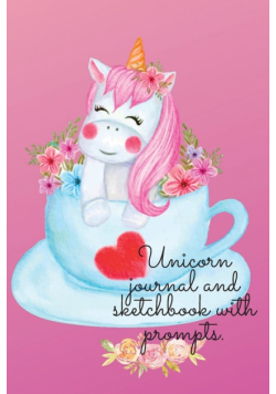 Unicorn journal and sketchbook with prompts.