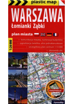 Warszawa foliowany plan miasta 1:26 000