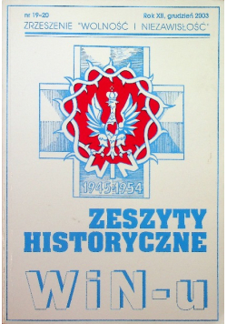 Zeszyty Historyczne WIN u Nr 19 - 20