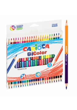 Kredki ołówkowe trójkątne BiColor 24/48 CARIOCA