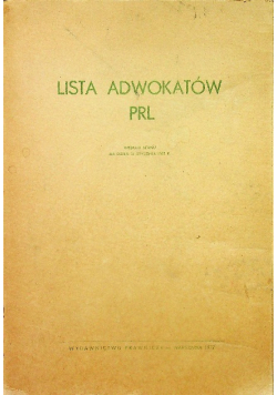 Lista Adwokatów Prl 1977