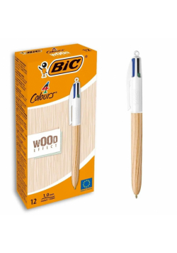 Długopis 4 Colours Wood Style mix AST (12szt)